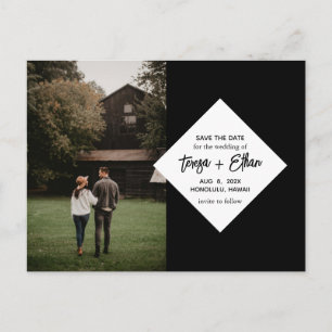 Moderne Collage Chic Enregistrer la date Carte pos