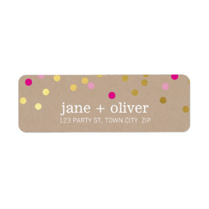 MODERNE, confetti mignon taches or rose brillant k