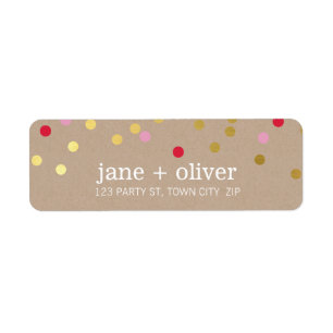 MODERNE - confettis mignon taches or rouge rose kr