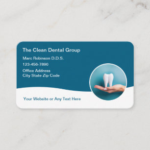 Moderne Contemporain Dentiste Carte de visite
