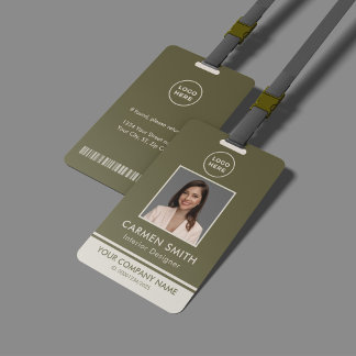 Moderne Custom Luxe Olive Green avec logo Badge