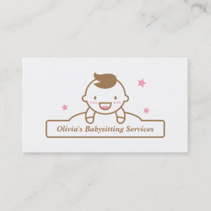 Moderne Cute Baby Boy Baby-sitting Cartes de visit