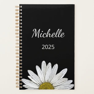 Moderne Daisy 2025 Élégant Script noir blanc