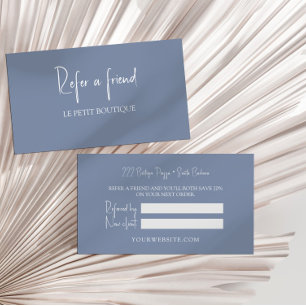 Moderne Dusty Blue Référer une carte de référence