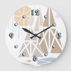 Moderne, élégant, abstrait, décoratif, horloge