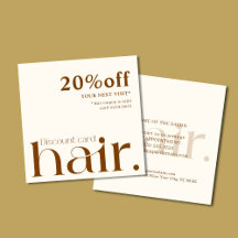 Moderne Elegant Boho Brown Beauté Carte de réducti