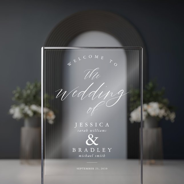 Moderne Elegant Chic Calligraphie Mariage Accueil (Créateur téléchargé)