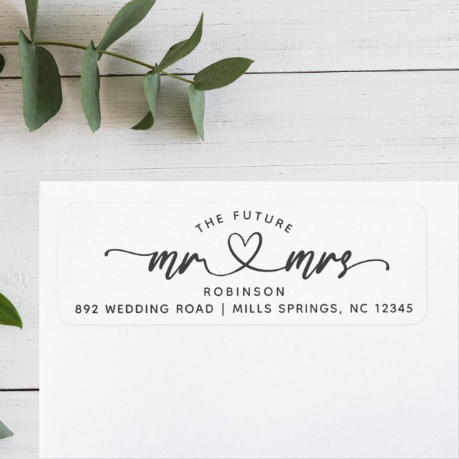 Moderne Elegant Future MR et MRS Coeurs Script (Créateur téléchargé)