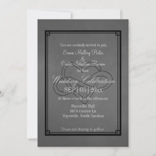 Moderne Elegant Infinity Heart Faire-part de maria
