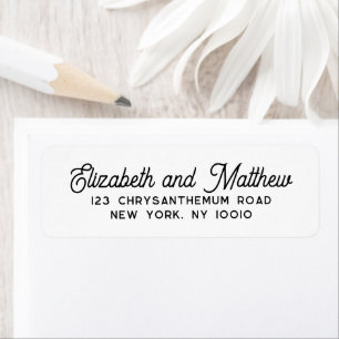 Moderne Elegant minimaliste Mariage Adresse de ret