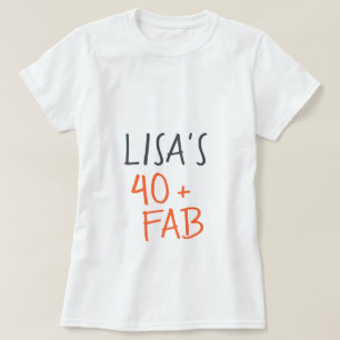 Moderne élégant Orange 40 Fabuleux T-shirt d'anniv