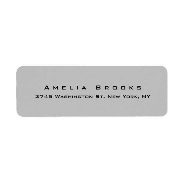 Moderne Elégant Personnalisé Unique Silver Grey Mi (Devant)