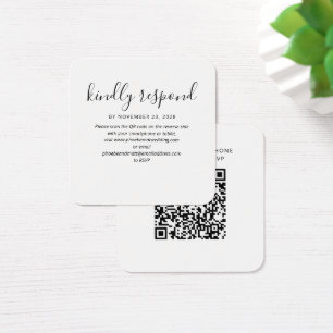 Moderne Elegant QR Code RSVP Mariage Website