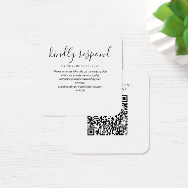 Moderne Elegant QR Code RSVP Mariage Website (Bureau)