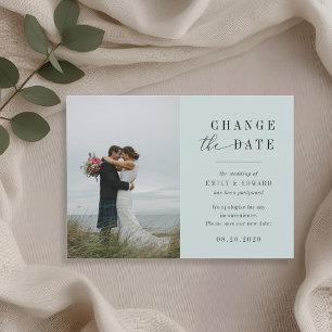 Moderne Elegant Sage Mariage Modifier la carte Dat