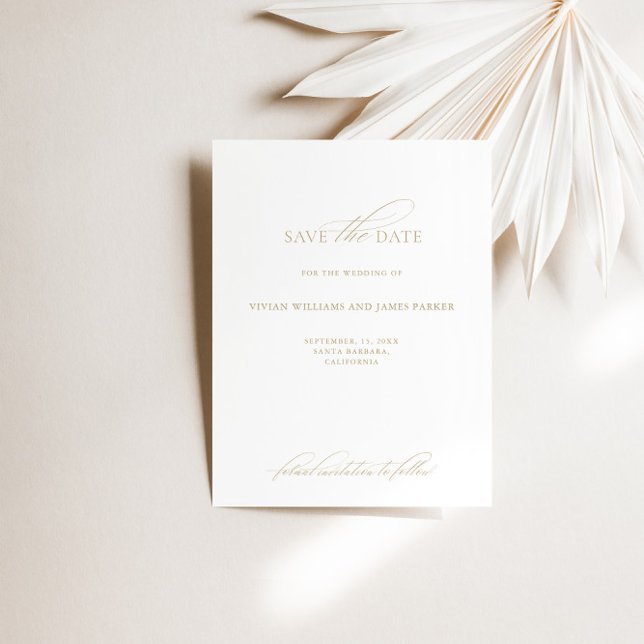 Moderne Élégante Calligraphie Enregistrer La Carte (Modern Elegant Calligraphy Save The Date Card)