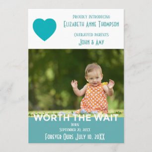 Moderne en valeur l'attente - faire-part