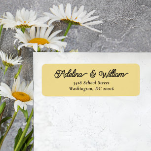 Moderne et Chic Faux Adresse de Retour de Mariage