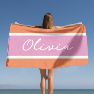 Moderne Et Élégant Serviette De Plage En Grille Ro