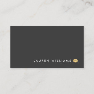Moderne et minimaliste Gold Lips Carte de visite d