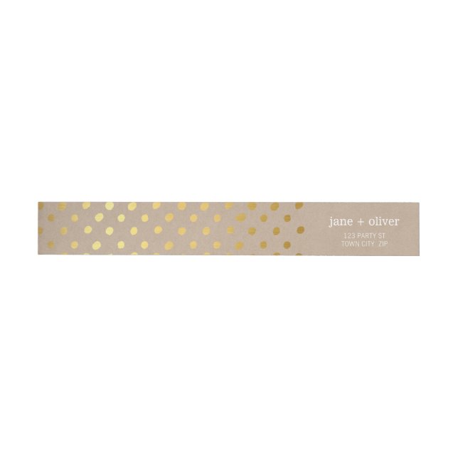 MODERNE ÉTIQUETTE mignon confetti taches or éco kr (Individuel)