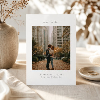 Moderne Faire-Part de Mariage Minimaliste avec Écr