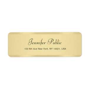 Moderne Faux Or manuscrit Script Modèle Chic