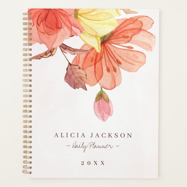 Moderne floral pastel aquarelle feminine affaires (Devant)