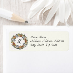 Moderne Floral Wreath Salutations Postage