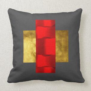 Moderne gardez le coussin gris rouge de l'or 3D