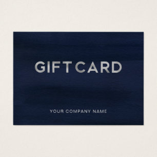 Moderne Glam Marine Bleu et argent   Carte cadeau