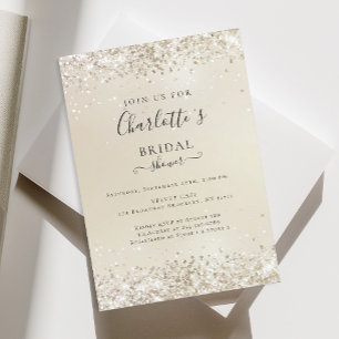 Moderne Glitter Gold (Imitat) Bridal Shower Invitation