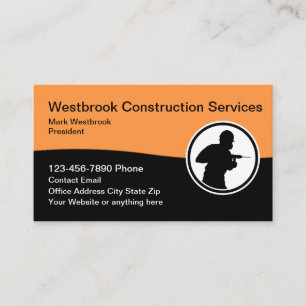 Moderne Gras Construction Cartes de visite Design 