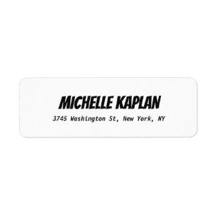 Moderne Gras Élégant Noir & Blanc