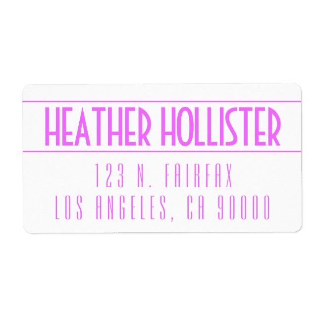 Moderne Gras Magenta & Blanc (Devant)