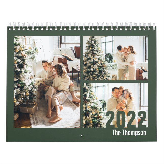 Moderne Green Custom Créez votre propre calendrier (Protection)