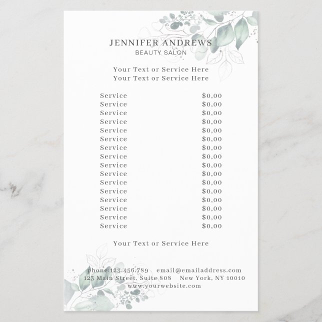 Moderne, Greenery Flyer (Front)