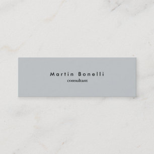Moderne Gris minimaliste Carte de visite mince