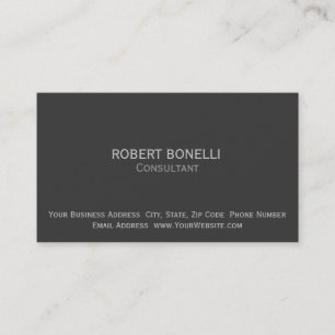 Moderne Gris Simple Consultant simple Carte de vis