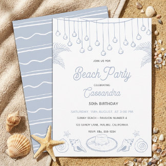 Moderne invitation d'anniversaire pour fête de pla