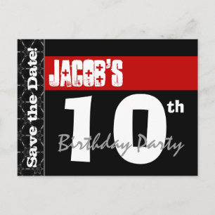 Moderne invitation "Save the Date" pour 10 ans Rou