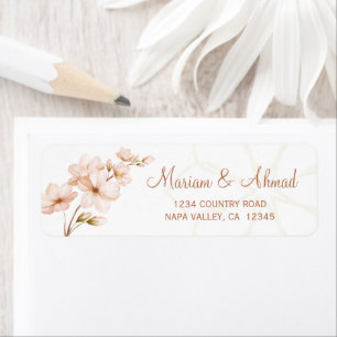 Moderne islamique Boho Floral Nikah Adresse de ret