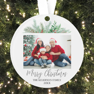 Moderne Joyeux Noël Photo de Famille en Écriture S