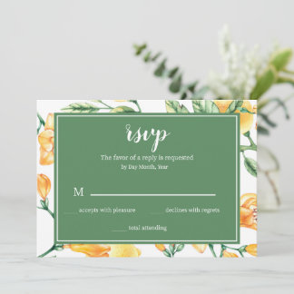 Moderne La Dolce vita Lemon RSVP Invitation
