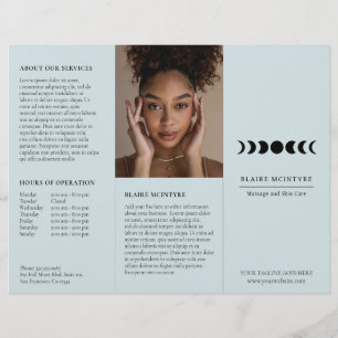 Moderne Lune Bleue Phases Élégante Brochure Tri-fo