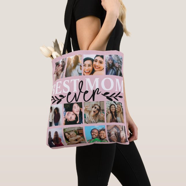 Moderne Meilleure maman jamais rose pâle Sac fourr (De près)