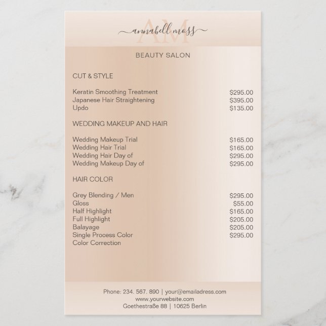 Moderne minimale Beige Hautfarbe Flyer (Front)
