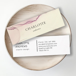 Moderne, minimale Salon-Visitenkarte, Aquarell  Mini Business Card