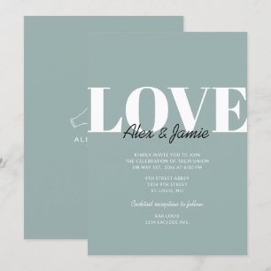 Moderne minimaliste AMOVE Faire-part de mariage