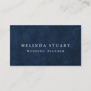 Moderne minimaliste chic Carte de visite bleu mari